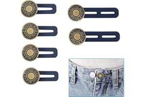 ZFLYXIAOHUA Bottoni Jeans,Bottoni Fit per Jeans,6 Pezzi Estensioni Elastiche Perdi Bottone,bottoni regolabili per pantaloni,rimovibili,per Jeans,Gonne,Pantaloni,Estensori per Vita da Donna