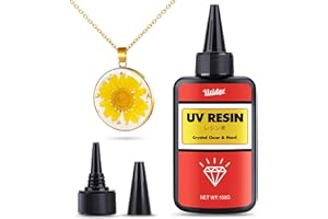 VIVIDYE UV Harz 100g - Klar UV Harz Harte Solar Schnellhärtende UV Kleber für DIY Schmuckherstellung, Handwerk - Geruchsarmerz Blasenfreies UV Epoxidharz für Harz Formen, Schmuck, Anhänger, Gießen, Malen