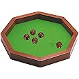 THE MIND CHALLENGE Handmade Octagon dice Game Rolling Tray for Kids and Adults a Family Game Wooden Tray Wooden baord Game