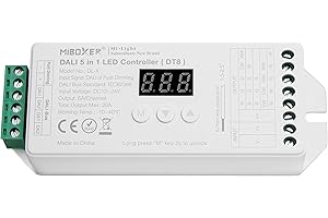LIGHTEU, Milight Miboxer DALI 5 in 1 LED Streifen Controller, PWM-Dimmausgang, 12-24 V kompatibel mit 5 Modi LED-Streifen DL-X (DT8)