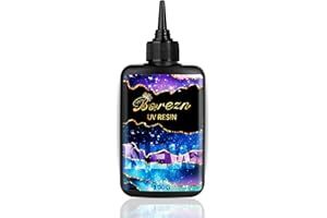 Bsrezn 100g Resina UV, Resina Epossidica Trasparente Dura Alto Gloss Indurente UV, Colla UV Trasparente Premiscelata Attivata Solarmente per La Creazione di Gioielli, Indurimento Rapido