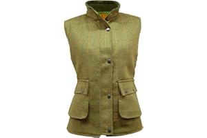 GAME TECHNICAL APPAREL Game - Ladies Light Derby Tweed Gilet Quilted Waistcoat Bodywarmer - D35