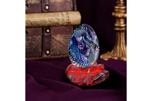 WILBEVA Uova di Drago Lavico con Base Illuminata per Regali e Decorazioni, Drago Luminoso per Ragazzi Uomini Ragazze e Donne, Figurine Uniche Ornamenti per Natale, Compleanno e Anniversario-Brevetto UE