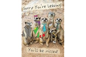 Piccadilly Greetings Grande carte de départ moderne – 30,5 x 22,9 cm