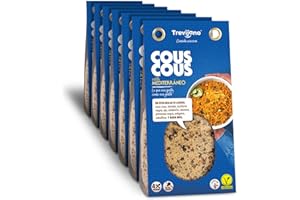TREVIJANO Pack de 7 bolsas - Cous Cous Mediterráneo con Vegetales Deshidratados - 300g. Producto Apto para Veganos, Sin Sal Añadida, Sin Aditivos y Fácil de Preparar