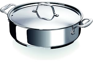 Bekaline 12066284 Chef Cocotte 2 anses + Couvercle en acier inoxydable 28 cm