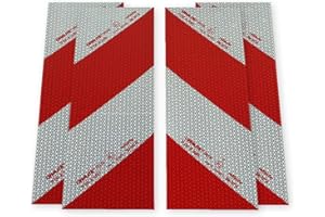 Selbstklebende Reflecto Kfz-Warnmarkierung Zuschnitte aus Orafol ORALITE 5921M in vielen Varianten (4X 141mm x 423mm)
