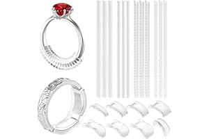 XULIERUX 20 Piezas Invisible Reductor de Tamaño de Anillo de Silicona, Reduce Tamaño Anillo, Adecuado para Diversos Tamaños y Anchuras de Anillos, Unisex