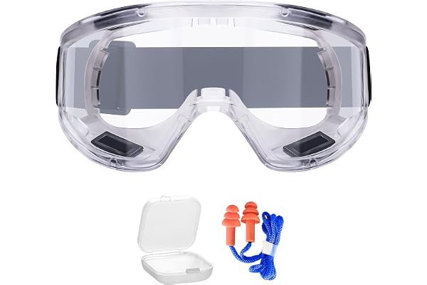 AirGearPro Vision-1000 anti-imma skyddsglasögon | reptålig säkerhetsglasögon idealisk för gör-det-självare, kemi, arbete, stä