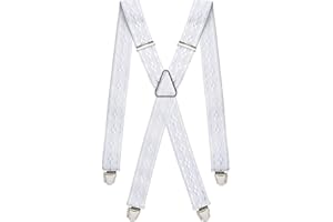 PIERROT Bretelles Homme Larges Premium Vintage - Made in France - Elastique Renforcé & 4 Clips Extra Fort en X - Taille Ajustable Jusqu’à 130cm - Garantie à Vie - Fabrication Artisanale