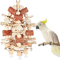 Altalena A Spirale Per Pappagalli 1.6 Metri - Giocattolo Con Corda Di Cotone E Campanella