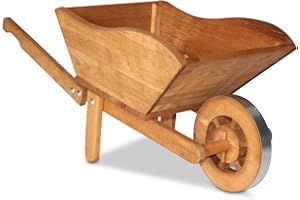 GARTENDEPOT24 Brouette à fleurs et plantes en bois Marron L100 x l 40 x h 41,5 cm