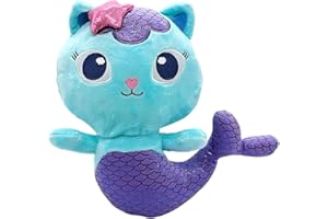 FISAPBXC G-abby-Dollhouse Peluche Bambola, Bambola di Peluche Sirena, Bambini Peluche Giocattoli Creativo Anime Peluche Doll Soft Peluche Bambola Carine Kawaii Cuscino Giocattoli per Fan Collezione(25CM)