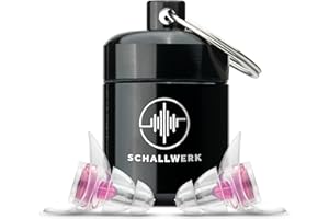 Schallwerk ® Women+ tapones oidos especialmente para mujeres – amortigua el ruido y mantiene la calidad del sonido – ideal para música, festivales, trabajo, estudio