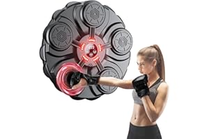 yorraka Music Boxing Machine Adulti - LED Macchina da Boxe Musicale da Parete Pugile con Guanti da Boxe - 9 modalità di velocità e modalità di Conteggio Intelligente Musica Bluetooth Boxe per Bambini