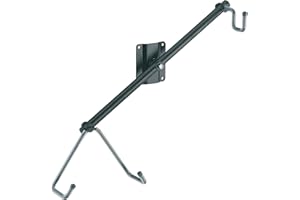 K&M 16295 Support mural pour guitare électrique Noir -- Position de présentation inclinée - Etrier d'appui réglable à 360° - en acier