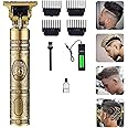 KIDSDELIGHT Hair Trimmer For Men,Hair Trimmer For Women, Professional Rechargeable Cordless Electric Hair Clippers Trimmer Hair Cutting Kit Combs For Men T-Blade, Gold
