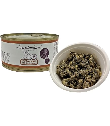 Lunderland Dosenfleisch Blttermagen 2 x 800g Dosen (insg. 1,6kg)  Hundefutter Nassfutter 100% Blttermagen vom Rind fr Hunde und Katzen :  Amazon.de: Haustier