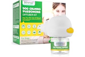 PEGCIZ Dog Pheromone Diffuser, Dog Calming Pheromone Diffuser Kit, Effectively Relieve Anxiety Stress Dog Calming Diffuser Comfort for Dogs, Reduce Stress, Antiety, and Tension ( 30-Days Diffuser & Refill )