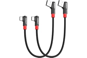 SUNGUY Kabel USB C, 90 stopni kąt prosty kabel USB 2.0 szybkie ładowanie, synchronizacja danych (0.3m*2)