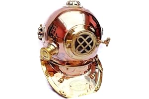 NAGINA INTERNATIONAL Nautical Antique Brass & Copper Vintage Divers Helmet Diving Gift Home Decor
