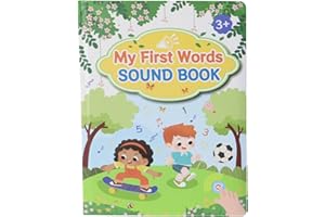 LRUVAQI My Firsts English Words Sound-Book | English Words Speaking Book | Press Alphabet Educational Games Sounds Books | Fun Word Game, Intertive Educational Gift for Toddler