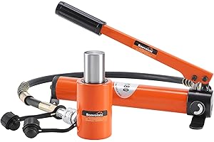 Bonvoisin 20T Hydraulic Cylinder Jack Porta Power Ram 2" Stroke Mini Single Acting Lifting Cylinders with Hydraulic Hand Pump for Machinery Shipbuilding