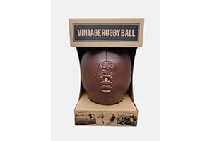 Robert Frederick Pelota de Rugby Vintage en una Caja de Papel Kraft, Color Marron