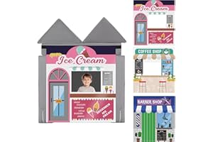 BALAPET 3 Pcs Play Panel for Childrens Foam Sofa Kids Couch Funny Ice Cream Parlor,Coffee Shop,Barber Shop Kids Sofa Panel,Sofa Not Included(Ice Cream Station)