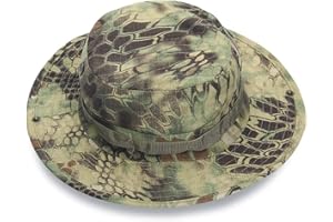 CHINWHI Boonie Hat Bucket Hat Sun Protection Round Hat Military Tactical Camo for Fishing Camping Outdoors Sport Men Woman Unisex