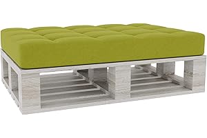 Gutekissen® Coussin de Palette Extérieur – Confort en Mousse pour Salon de Jardin, Terrasse, Balcon PFG (Coussin d'assise 120x60, Lime)