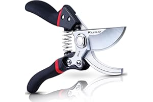 Kynup Cisailles de Jardinage, 8.6" Sécateurs à Main Professionnels, Sécateurs Coupe-Arbres, Cisailles à Haies et de Jardin, Tondeuses Pour Plantes, Jardinage, Coupe, Outils de Jardin, Schwarz