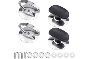 Demason Pomello per coperchio, Set di 4 manopole di ricambio facili da montare, per coperchi di padelle, pentole e tegami