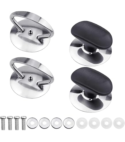 1 pomello per forno olandese in acciaio inox di ricambio per le Creuset, Aldi, Lodge e altri pomelli in ghisa smaltata (argento