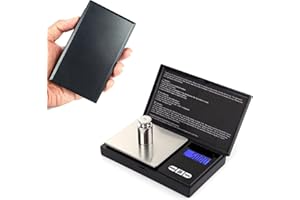 GLAMIFIED , GLAM Glamified Digital Pocket Scales,100g 0.01g, Protable Kitchen Weighing Scale, Coffee Scales, Tare Function, For Gold, Jewellery, Food, Coffee, Herbs, Powder (Batteries Included)