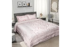 Emma Barclay Duchess - Embellished Jacquard Quilted Bedspread Set in Blush Pink - To Fit Double/King