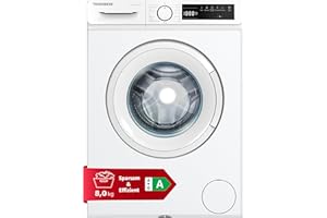 Telefunken Waschmaschine 8kg | 1400 U/Min. | Inverter Motor - Leise & Effizient | AquaStop - Schutz vor Wasserschäden | Schontrommel | Washing Machine mit 15 Programmen | EEK A | W-8-1400-A-W weiß