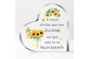 FCZIVA Adornos Inspiradores Placa Acrílica Girasol Mujeres Hombres Amiga Regalos Cumpleaños Apreciar Hijo Hija Navidad Decoración Hogar Graduación Recordatorio Día Familia Hermana Hermano Recuerdos