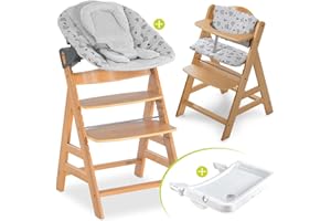 Hauck Seggiolone Pappa Alpha XL Set - con sdraietta neonati, vassoio e cuscini/seggiolone evolutivo per bambini reclinabile -