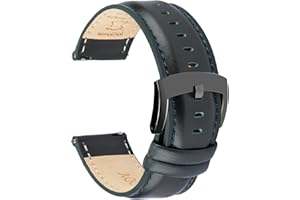 OTTOODY Leder Uhrenarmbänder 18mm 19mm 20mm 21mm 22mm Armband, Schnellverschluß Eleganten Leder Uhrenarmband für Herren und Damen, Hochwertige Ersatz Leder Armband für Uhr und Smartwatch