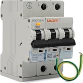 TECHZOCO Permanent + transient IGA surge protection combined surge protection, EN50550 standard, 230V/AC, Type 2, Class C 15k