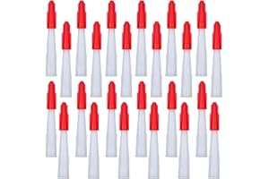 AHUNTTER 96PCS Caulk Nozzles Caps Set for Silicone Sealant, Re-sealable Mastic Spare Cartridge Nozzles Screw Covers 48 White Caulking Nozzles + 48 Red Caulk Caps Nozzle Caps for Caulking Gun