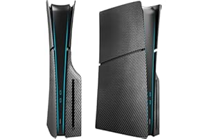 ElitePlay, Karbonfaser-Frontplatten für PS5 Slim, Abdeckung, Gehäuse, Ersatzplatten, Schale, Karbonfaser-Zubehör für Playstation 5 Slim-Modell, Disc-Edition