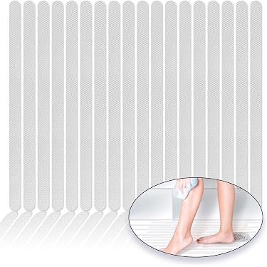 PATIKIL Autocollants Antidérapants pour Baignoire 20X2 cm, 12 Pcs Autocollants Antidérapants en Forme de S pour La Sécurité de La Douche avec Adhésif pour Baignoire, Douche, Noir