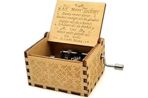 MICTENEY Caja de música de madre a hija en alemán, You Are My Sunshine, caja de música para hija, caja de música, caja de música de madera, hija alemana, regalo de madre a hija (madre a hija)