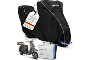 ‎MYCOVER MYCOVER Roller Abdeckplane handgefertigt - Mofa Motorradabdeckung Winterfest wasserdicht reißfeste & robuste Motorradplane Outdoor - Größe M+TC
