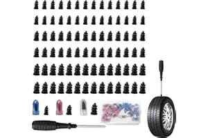 JoyEcho 85 Pièces Kit de Réparation de Pneu, Clous Pneus Voiture de Pneu sous Vide Comprend Un Tournevis Kit Reparation Pneu Voiture pour Auto Moto Camion Tracteur