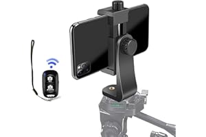 PEASTREX Handy Stativ Adapter Smartphone Halterung 360 Grad Drehgelenk mit kabellosem Fernauslöser für 3,5 bis 7 Zoll Alle Smartphones, iPhone 12 11 10, Galaxy S21 20 Note 20, Nexus