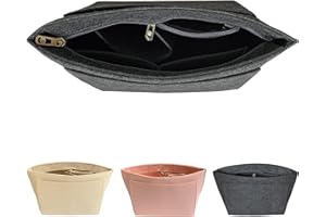 DongMaple Filz Taschenorganizer für Frauen, Taschen Organizer Shopper, Handtaschen Organizer Tasche Innentasche, Grau L