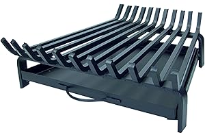 Imex El Zorro – Parrilla Chimenea con Cajón | 60x45x43 cm | Hierro Fundido Resistente con Cajón Recogecenizas | Ideal para Chimeneas y Barbacoas de Carbón y Leña